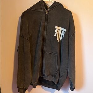 Men's Black Zip Up Sweater